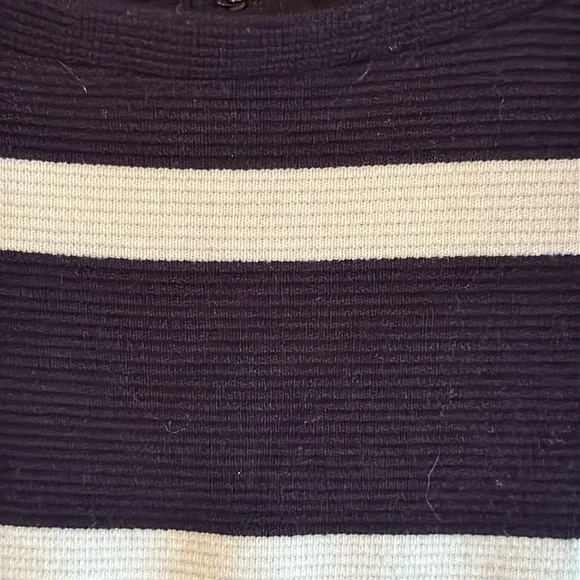 LOFT dress black and white stripe - Picture 5 of 6